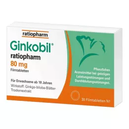 GINKOBIL-ratiopharm 80 mg filmomhulde tabletten, 30 stuks