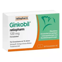 GINKOBIL-ratiopharm 120 mg filmomhulde tabletten, 60 stuks