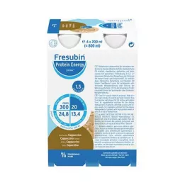 FRESUBIN PROTEIN Energie DRINK Cappuccino drankfles, 4X200 ml