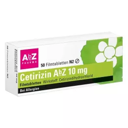 CETIRIZIN AbZ 10 mg filmomhulde tabletten, 50 stuks