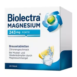 BIOLECTRA Magnesium 243 mg forte Lemon Br.-Tabl., 40 stuks