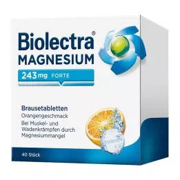 BIOLECTRA Magnesium 243 mg forte Oranje bruistabletten, 40 stuks