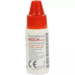 GLUCO TEST Plus controle -oplossing Hoog, 4 ml