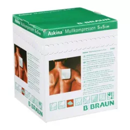 ASKINA Gaaskompressen 5x5 cm steriel 8-laags, 25X2 stuks