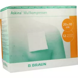 ASKINA Gaaskompressen 10x20 cm niet-steriel 12-laags, 100 stuks