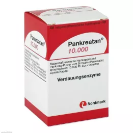 PANKREATAN 10.000 maagsapresistente harde capsules, 50 stuks