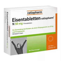 EISENTABLETTEN-ratiopharm N 50 mg filmomhulde tabletten, 100 stuks