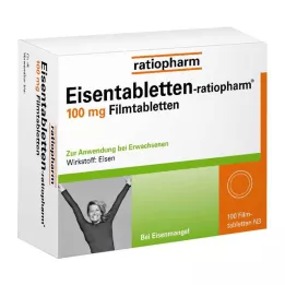EISENTABLETTEN-ratiopharm 100 mg filmomhulde tabletten, 100 stuks