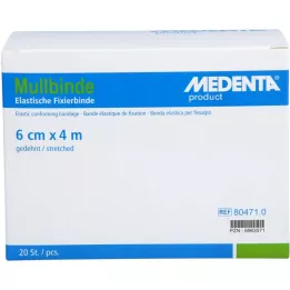 MULLBINDEN elastiek 6 cmx4 m, 20 st