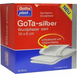 GOTA SILBER Pleister 6x10 cm steriel, 50 st