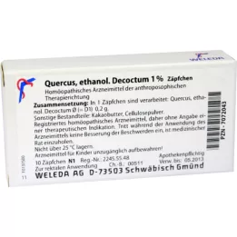 Quercus ethanol.decocum 1% zetpillen, 10 st