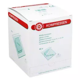 MULLKOMPRESSEN 10x10 cm steriel 12-voudig, 40X2 st