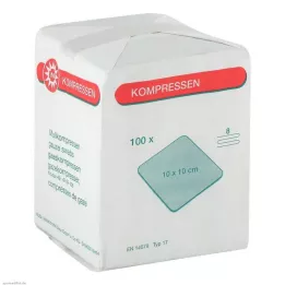 MULLKOMPRESSEN 10x10 cm niet-steriel 8-laags, 100 stuks