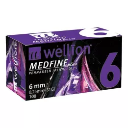 WELLION MEDFINE plus pennaalden 6 mm, 100 stuks