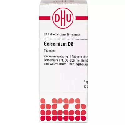GELSEMIUM D 8 tabletten, 80 st GELSEMIUM D 8 tabletten, 80 st