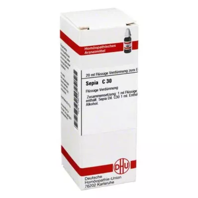 SEPIA C 30 Verdunning, 20 ml SEPIA C 30 Verdunning, 20 ml