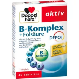DOPPELHERZ B Complex+foliumzuurtabletten, 45 st
