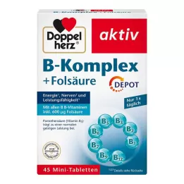 DOPPELHERZ B-complex+foliumzuur tabletten, 45 stuks