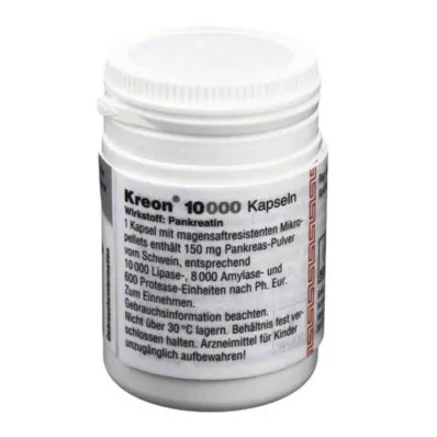 KREON 10.000 harde capsules met met maagsap omhulde pellets, 100 |2| stuks |2| KREON 10.000 harde capsules met met maagsap omhulde pellets, 100 |2| stuks |2|