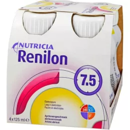 RENILON 7.5 Abrikozensmaak vloeistof, 4X125 ml