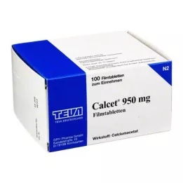 CALCET 950 mg film -gecoate tabletten, 100 st