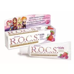 Rocs kinderen framboos + aardbei tandpasta, 45 g