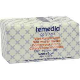 VLIESKOMPRESSEN 5x5 cm niet-steriel 4-laags, 100 stuks