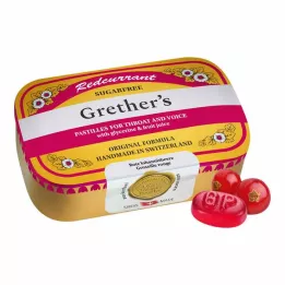 GRETHERS Rode bessen+Vitamine C suikervrije pastilles, 110 g