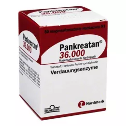 PANKREATAN 36.000 maagsapresistente harde capsules, 50 stuks