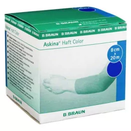 ASKINA Pleister Kleur 8 cmx20 m blauw, 1 st