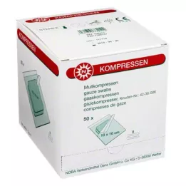 MULLKOMPRESSEN 10x10 cm steriel 8-voudig, 50X2 st