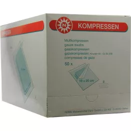 MULLKOMPRESSEN 10x20 cm steriel 8-voudig, 50X2 st