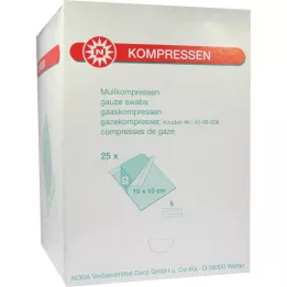 MULLKOMPRESSEN 10x10 cm steriel 8-weg, 25X5 st