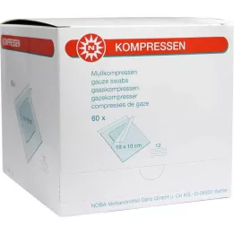 MULLKOMPRESSEN 10x10 cm steriel 12-weg, 60 stuks