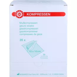 MULLKOMPRESSEN 10x10 cm steriel 16-weg, 35X2 st