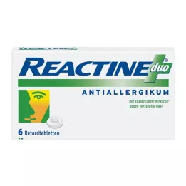 REACTINE duo tabletten met vertraagde afgifte, 6 stuks