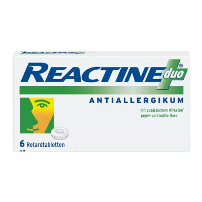 REACTINE duo tabletten met vertraagde afgifte, 6 stuks REACTINE duo tabletten met vertraagde afgifte, 6 stuks