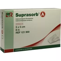 SUPRASORB Een calciumalginaatcomp. 5x5 cm, 8 st