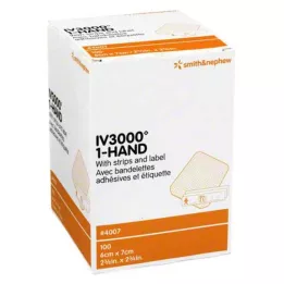 OPSITE IV 3000 6x7 cm transparante canule fixatie, 100 stuks