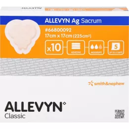 ALLEVYN Ag Sacrum 17x17 cm wondverband, 10 st