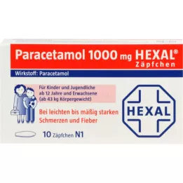 Paracetamol 1000 hexale zetpillen, 10 st