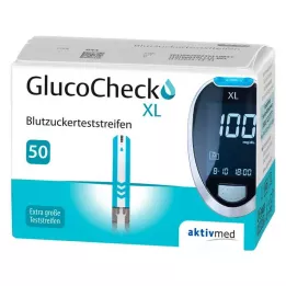 GLUCOCHECK XL Bloedglucoseteststrips, 50 stuks
