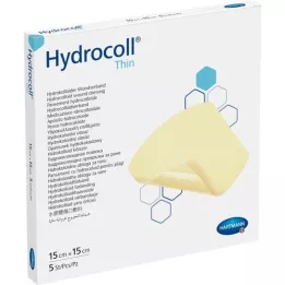HYDROCOLL Dunne Wundverband 15x15 cm, 5 st