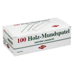 Houten mondspatels per stuk, 100 stuks