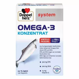 DOPPELHERZ Omega-3 concentraat systeem capsules, 120 stuks
