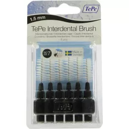 TEPE Interdentale borstel Origineel 1,5 mm ISO 8 zwart, 6 stuks