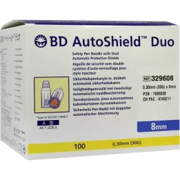BD AUTOSHIELD Duo Safety Pennaalden 8 mm, 100 stuks