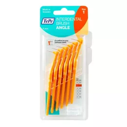 TEPE Interdentale borstel Hoek 0,45mm ISO 1 oranje, 6 stuks