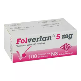 FOLVERLAN 5 mg tabletten, 100 stuks