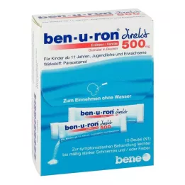 BEN-U-RON direct 500 mg granulaat aardbei/vanille, 10 stuks